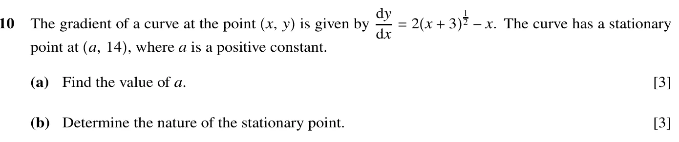 9709/12/F/M/20 question 10(a),(b)