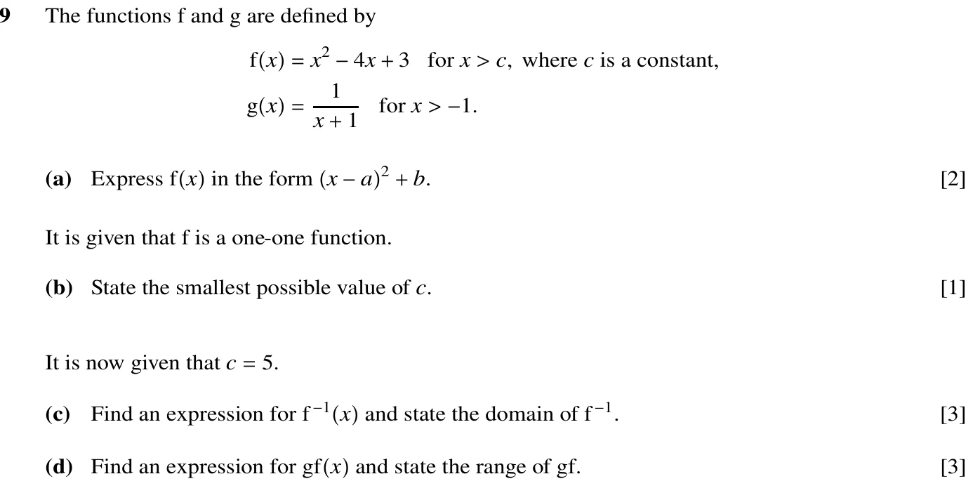 9709/13/M/J/20 question 9