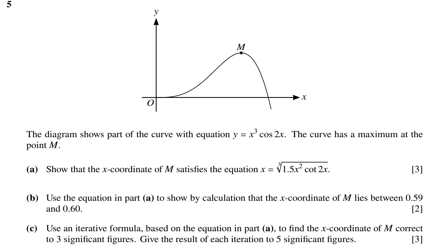 9709/21/M/J/20 question 5