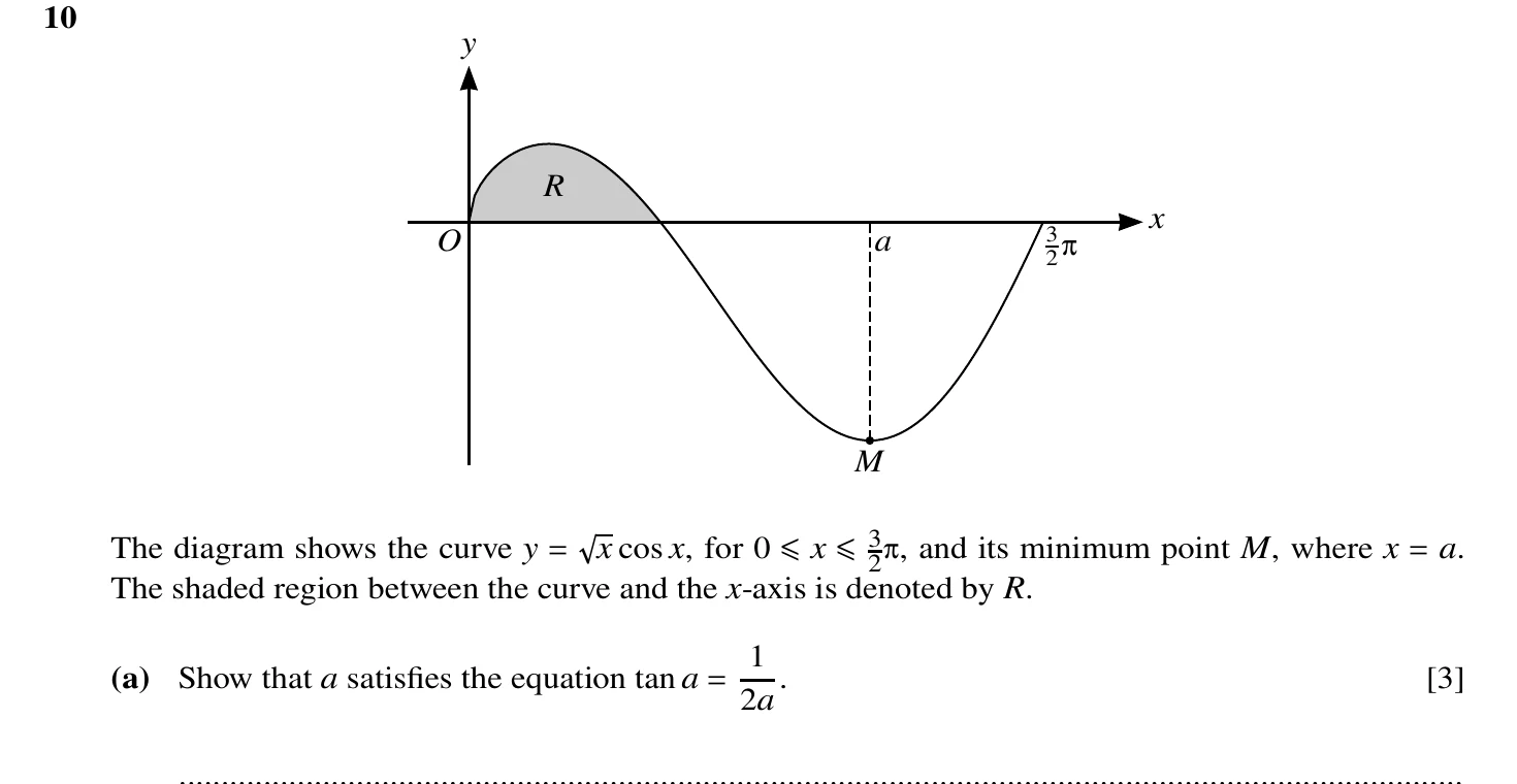 9709/32/O/N/20 question 10(a)