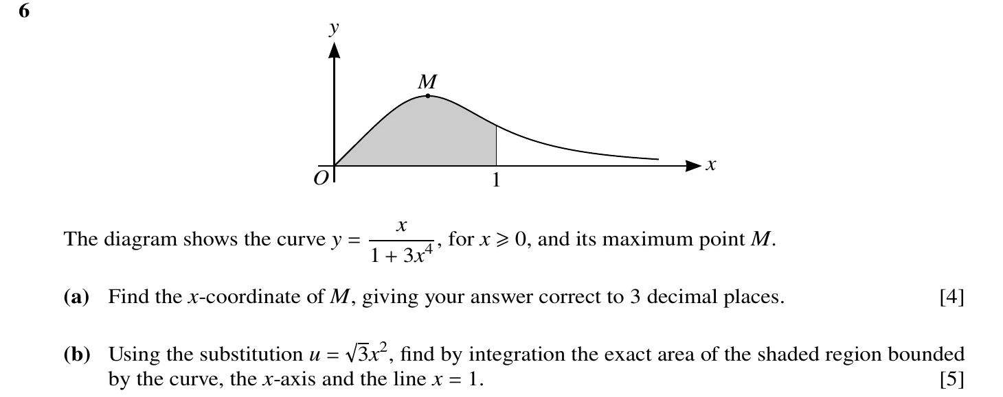 9709/32/M/J/20 question 6