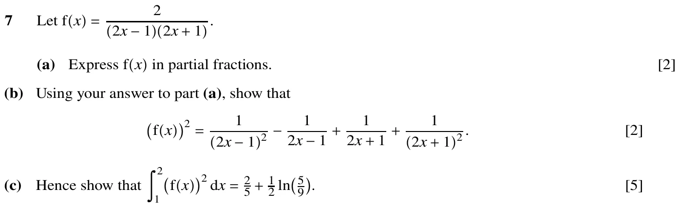 9709/33/M/J/20 question 7