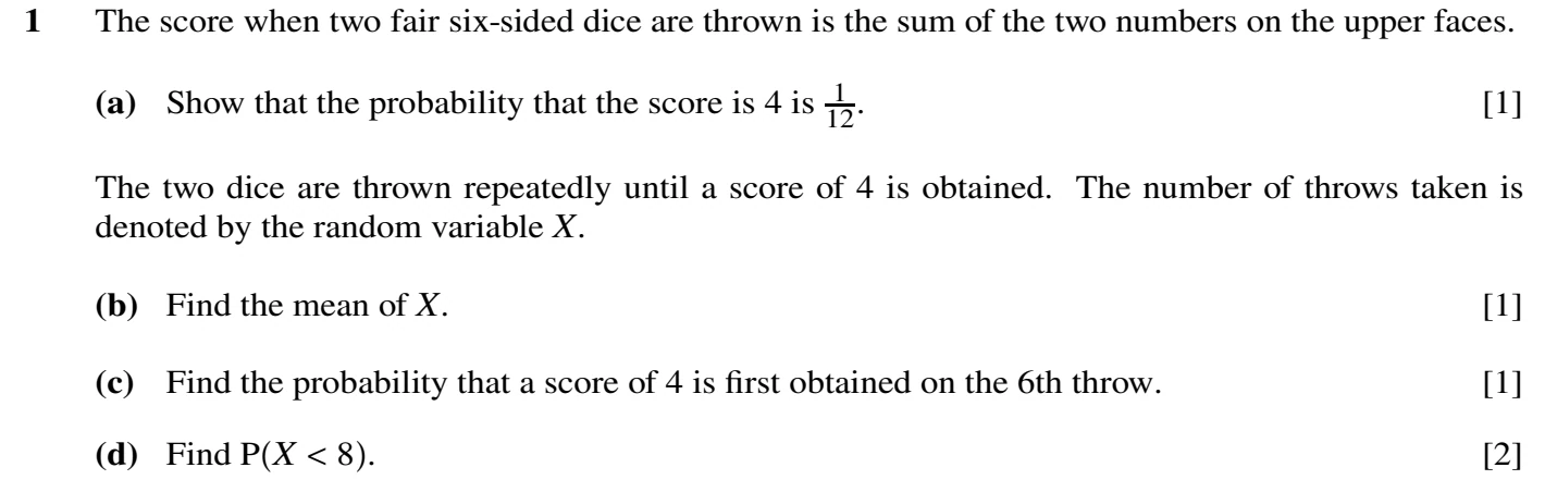 9709/51/M/J/20 question 1