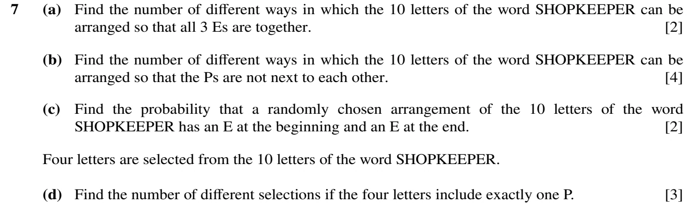 9709/51/O/N/20 question 7