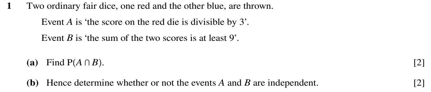9709/51/O/N/20 question 1