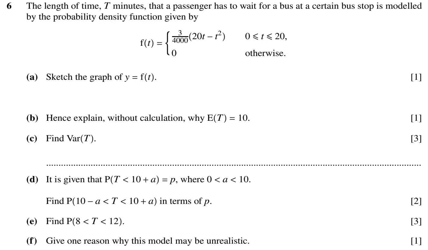 9709/61/M/J/20 question 6