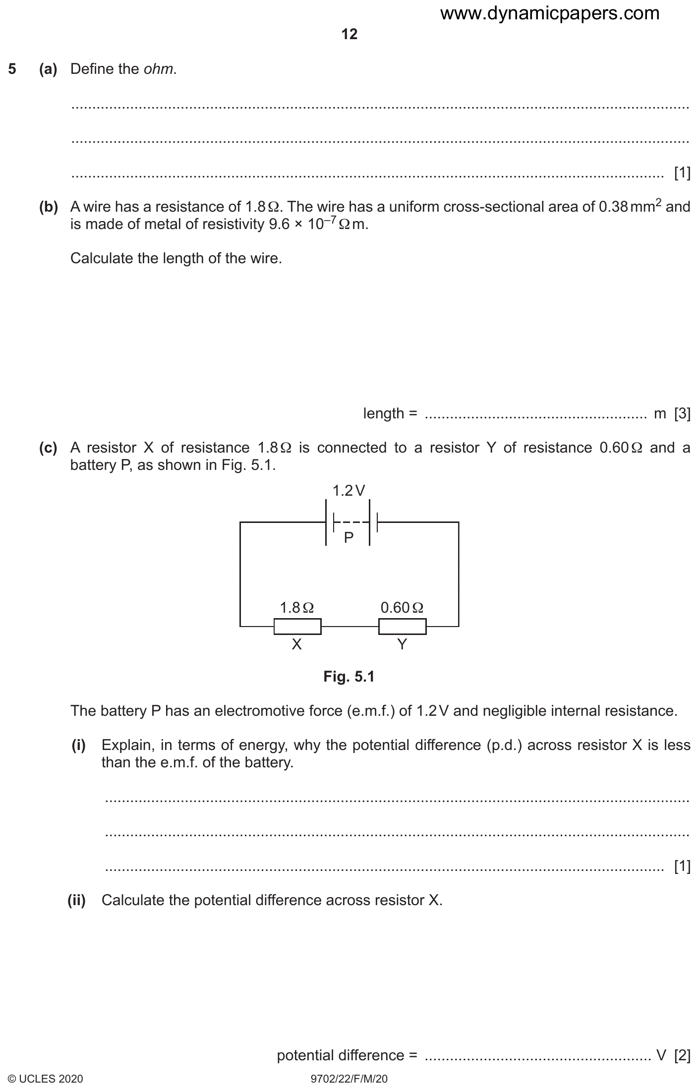 9702/22/F/M/20 question 5