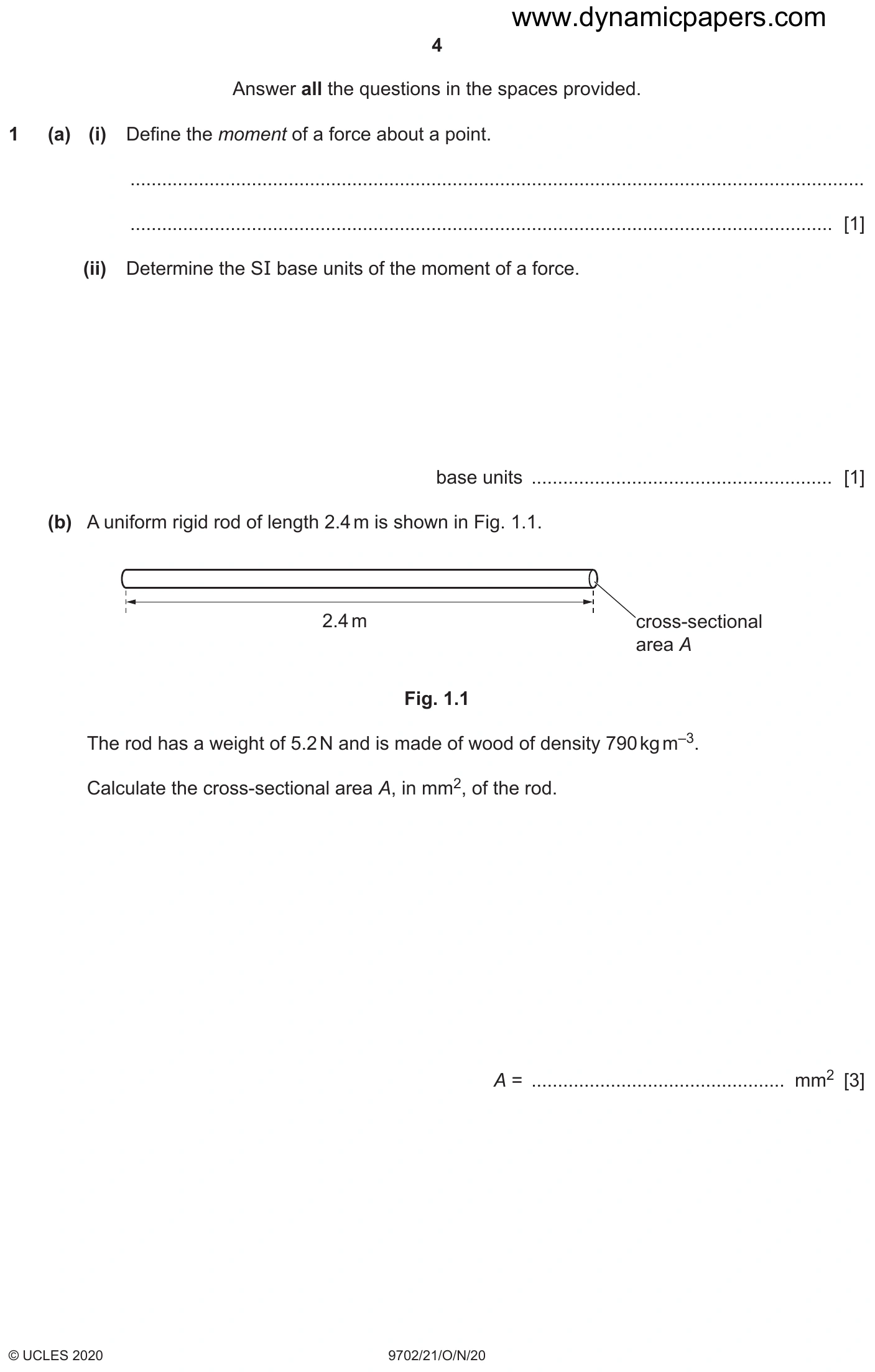 9702/21/O/N/20 question 1