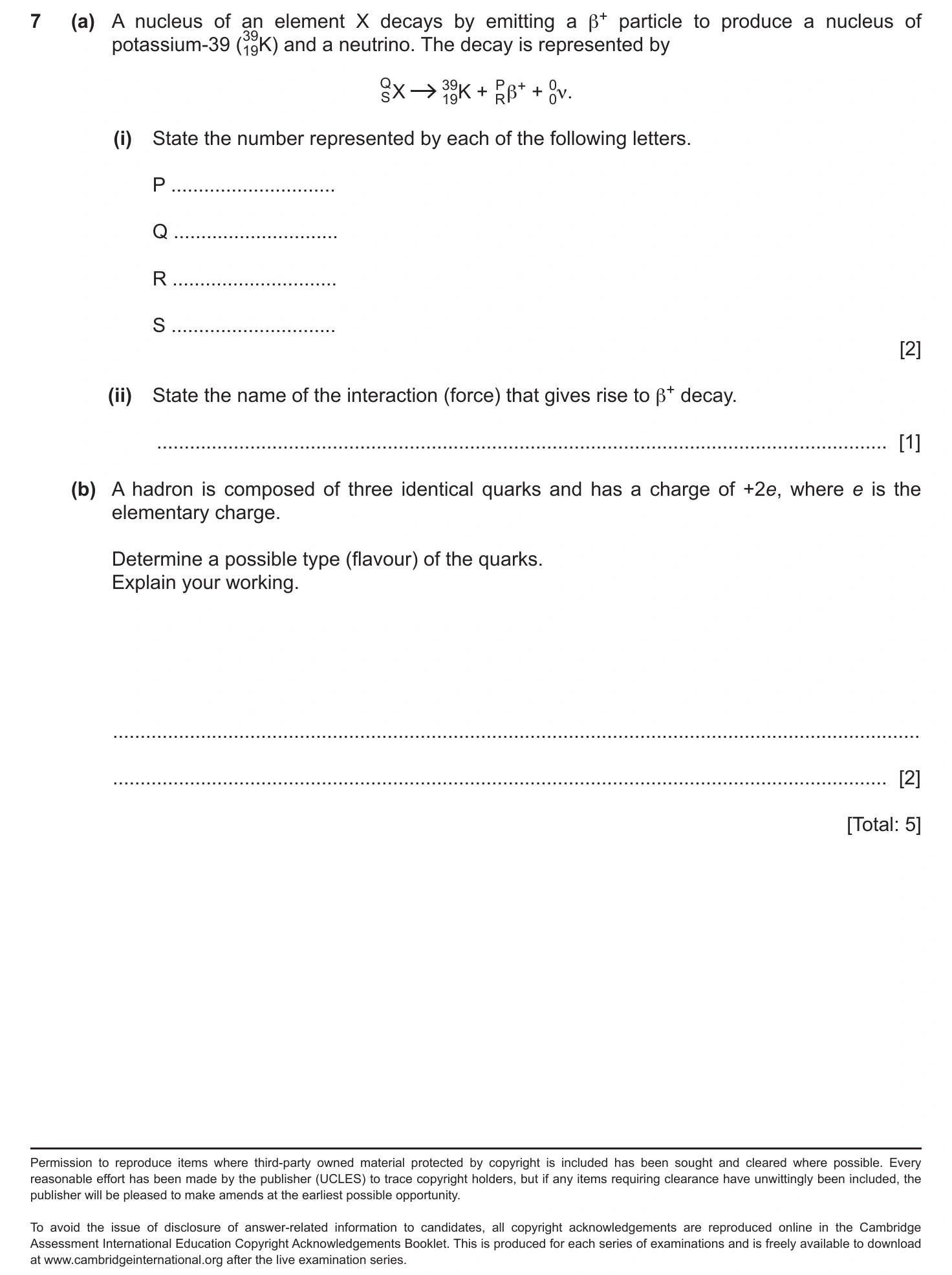 9702/22/M/J/20 question 7
