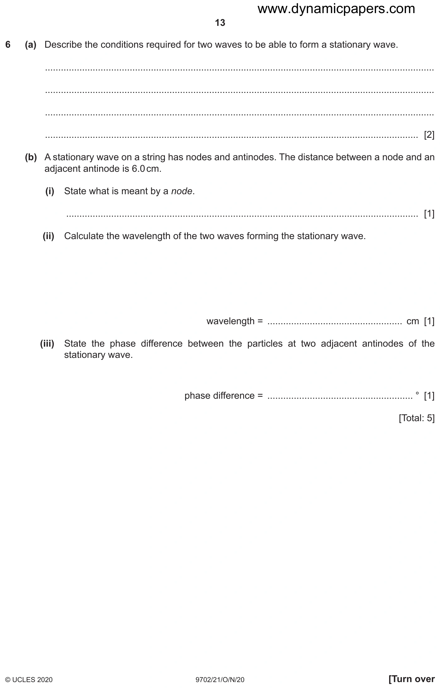 9702/21/O/N/20 question 6